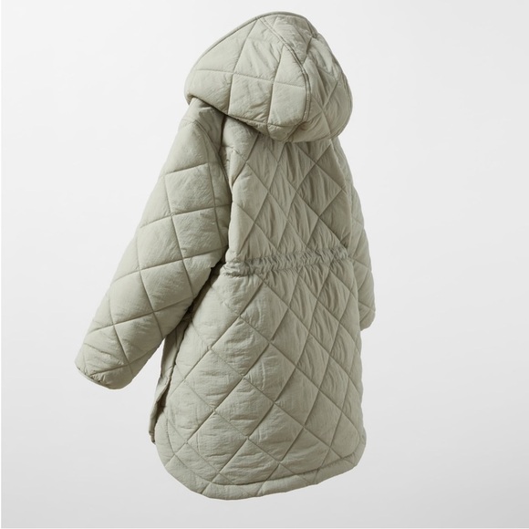 ZARA KIDS DIAMOND PATTERN PUFFER COAT Size 9-10Y - Picture 3 of 8